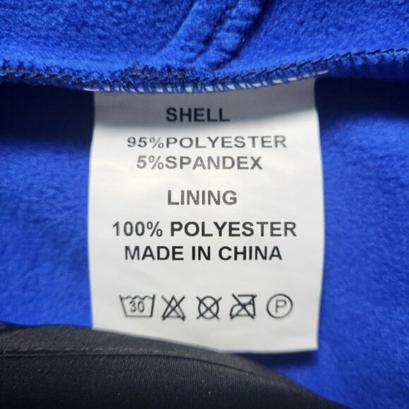 Rough Hand Men's Jacket Size L Blue Black Full Zip Wind & Water Resistant - Picture 7 of 8